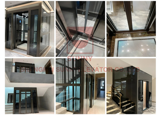 住宅アパート マシンルーム より少ない または MR 耐熱ガラスまたは不oxidable 鋼の乗客エレベーター