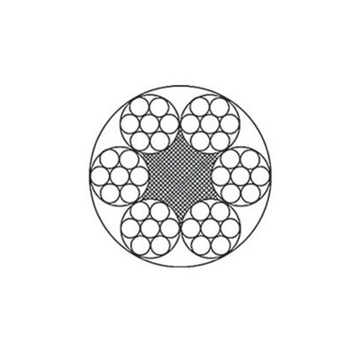 中国 Ungalvanized Steel Wire Rope 6×9W+IWS, 12mm, Minimum Breaking Load 86.3 KN, For Slope Well Winching サプライヤー