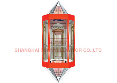 観察のヘアライン ステンレス鋼のパノラマ式のガラス エレベーターの上昇