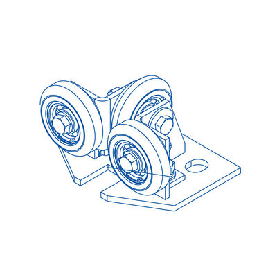 固定ローラーガイドシューズ用50mmホイール直径 リフトエレベーター部品