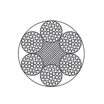 Elevator Round Steel Wire Rope 6x37, Fiber/Steel Core, Galvanized Surface, 1570-1870MPa For Hoisting サプライヤー