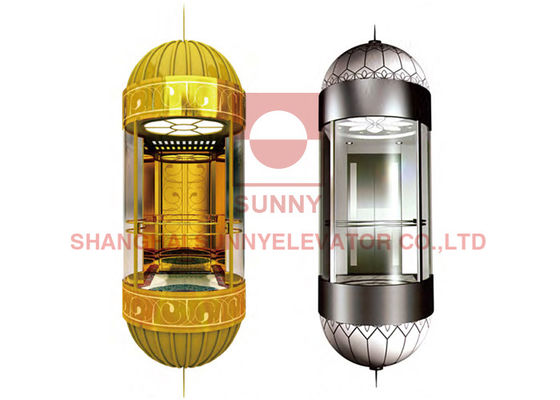 減速装置が付いている1600kg観光のパノラマ式のエレベーター